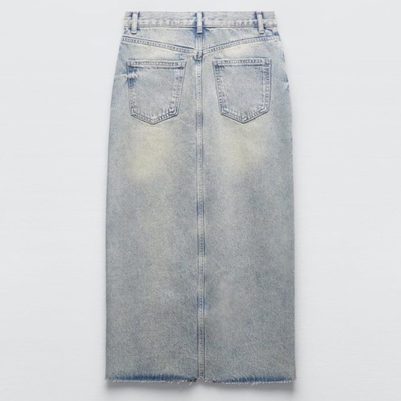 Zara DENIM MIDI SKIRT TRF - small - Picture 7 of 9